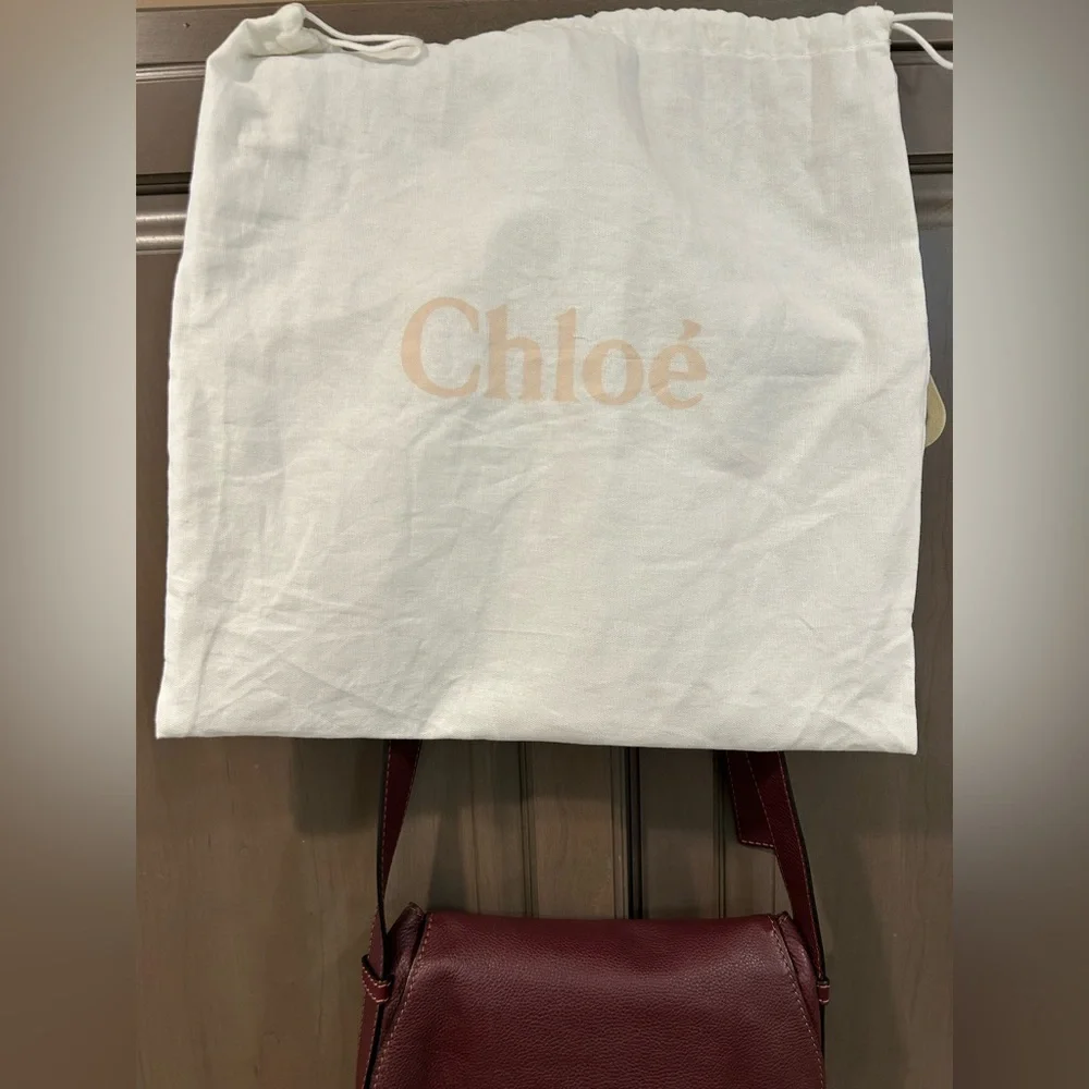 Chloe Medium Marcie Crossbody Bag in Burgundy - Picture 10 of 15